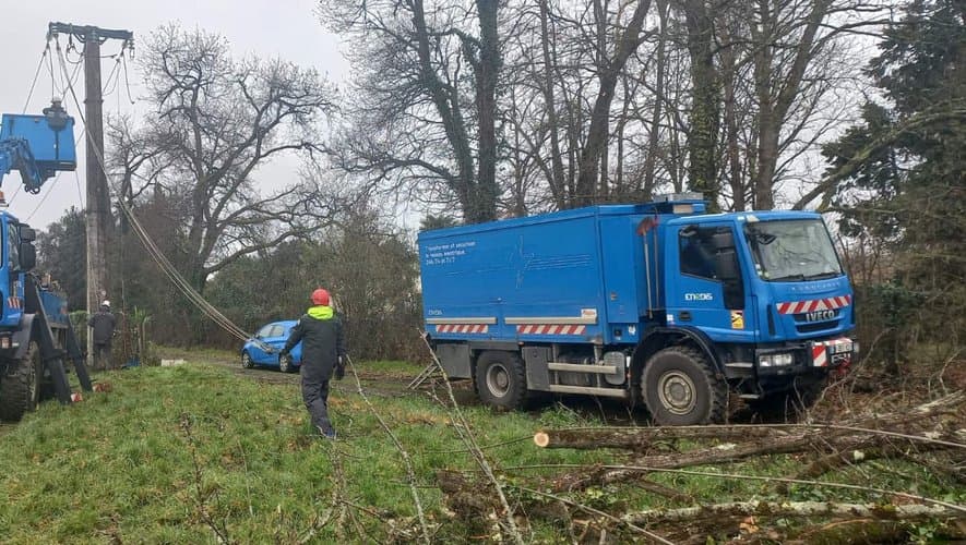 Tempête Nils : 7200 foyers privés d'électricité en Bigorre